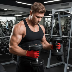 Anti-Slip Gym Gloves with Black Grip Coating