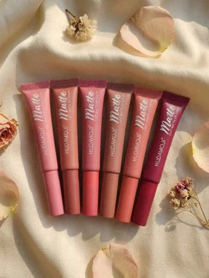 HUDAMOJI Soft Matte Lip Color Set (6 Shades)
