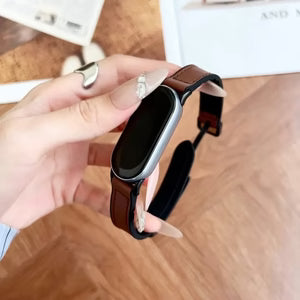 Leather Strap for Xiaomi Mi Band – Classic & Stylish Replacement Band